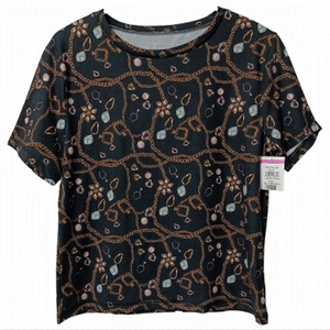 X by Gottex jewelery print t shirt top